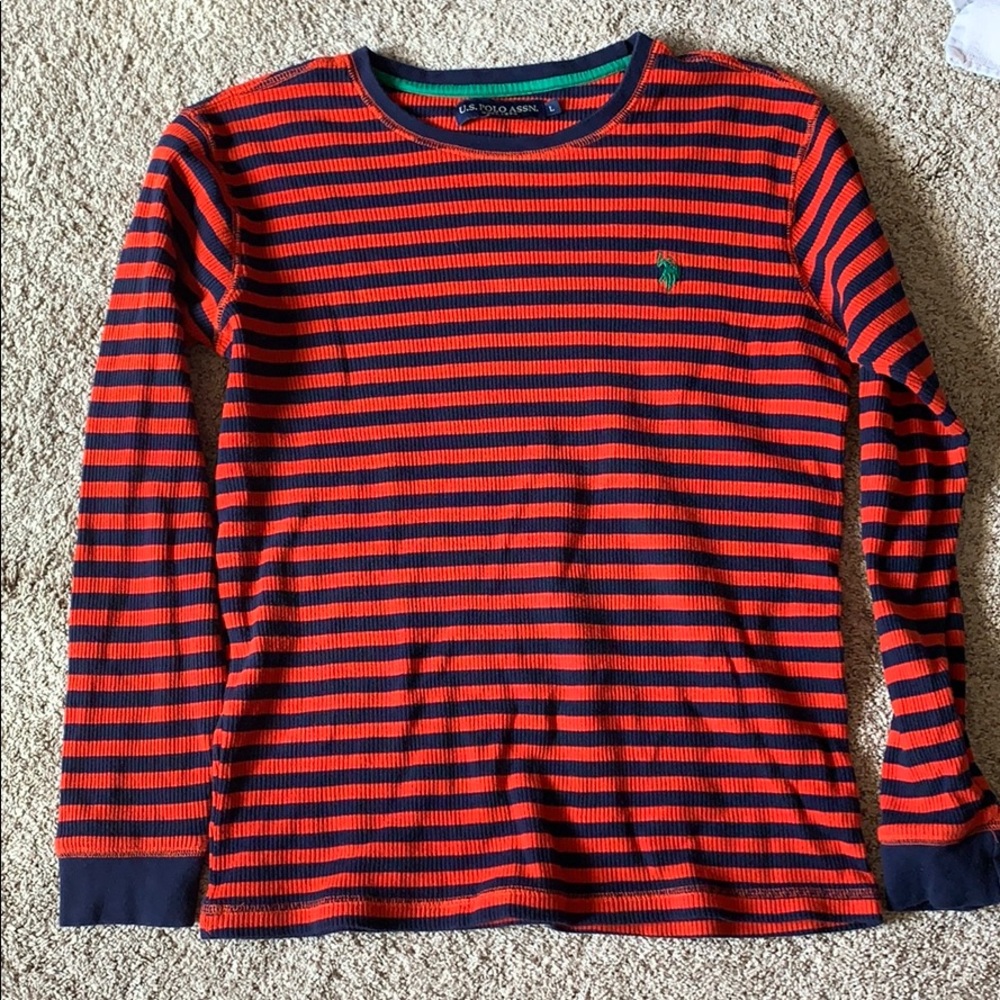 Red and blue polo long sleeve